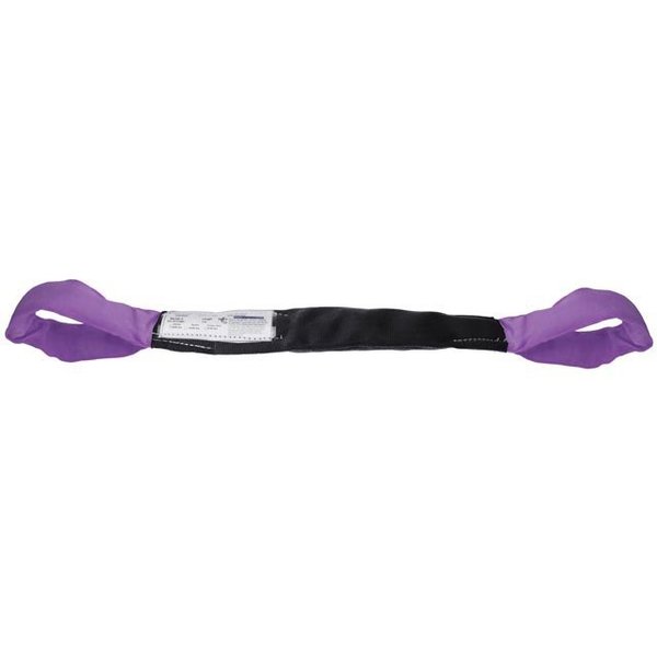 Us Cargo Control Polyester Round Eye & Eye Lifting Sling - 10' (Purple) PRS1EE-10